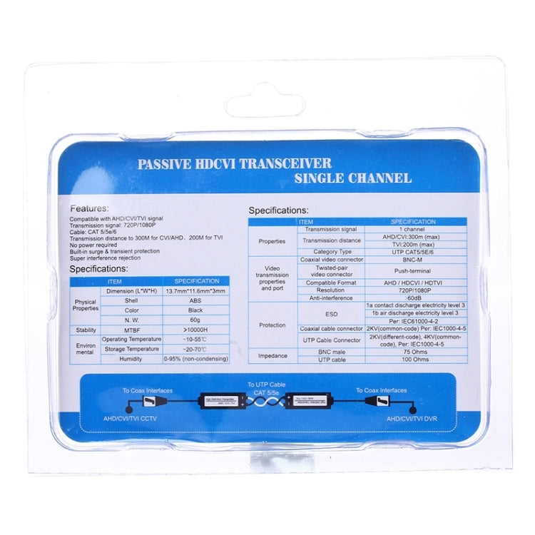 2 PCS HD 205C Coaxial CVI/TVI/AHD 1CH Passive Transceiver Video Balun, 205C 2 PCS HD 205C Coaxial CVI/TVI/AHD 1CH Passive Transceiver Video Balun, 205C